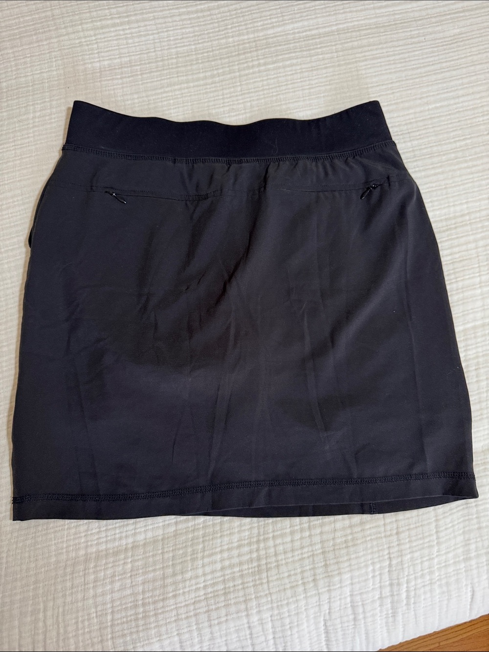 Chico's Black Stretch Skort with Front Zip Pockets - Picture 2 of 3